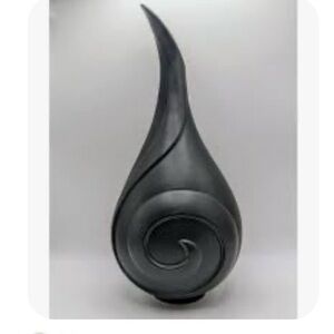 Rookwood Pottery Sleek Black Swirl Vase brand new